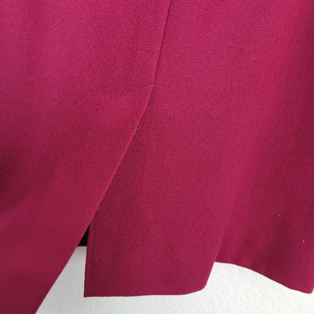 Vintage Pendleton Cranberry Suit Skirt Sz 12 Petite Winter Wool Career Office - Picture 5 of 8